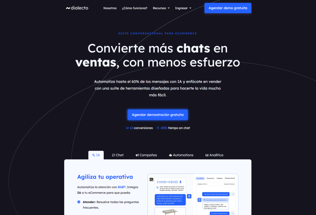 dialecto automatizaciones whatsapp ecommerce