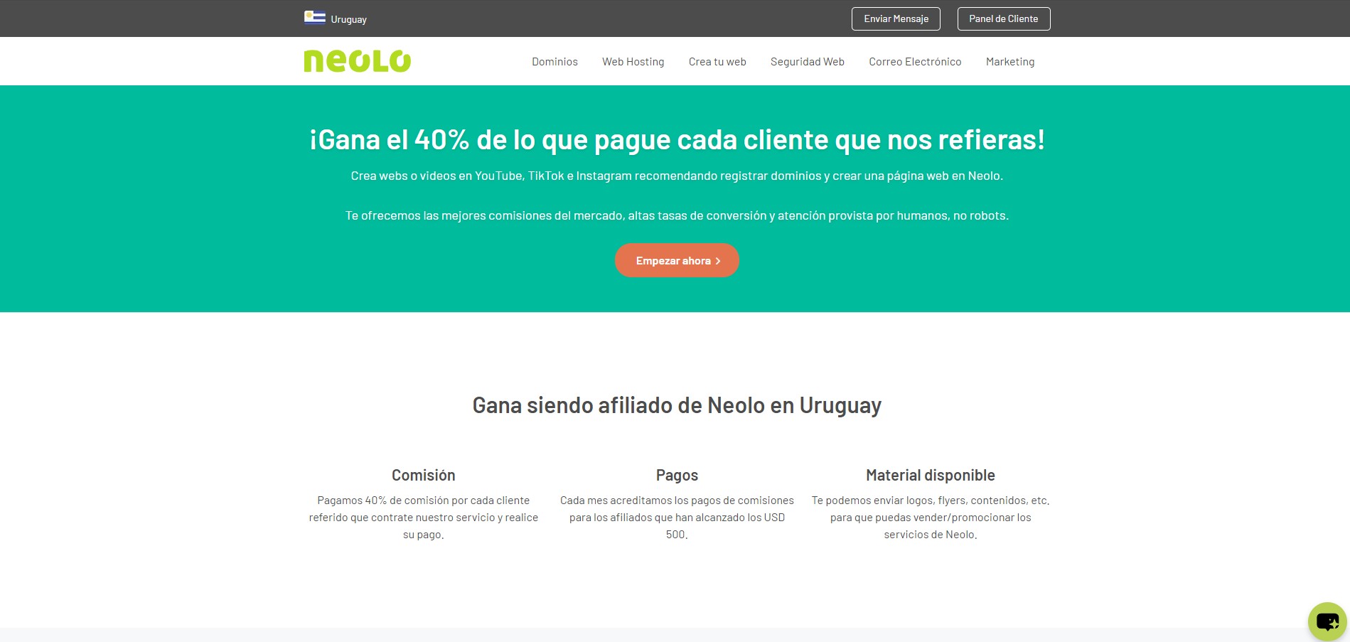 Mejores Programas de Marketing de Afiliados en Uruguay neolo